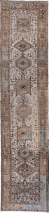 Antique Heriz Runner Rug (3' x 14')